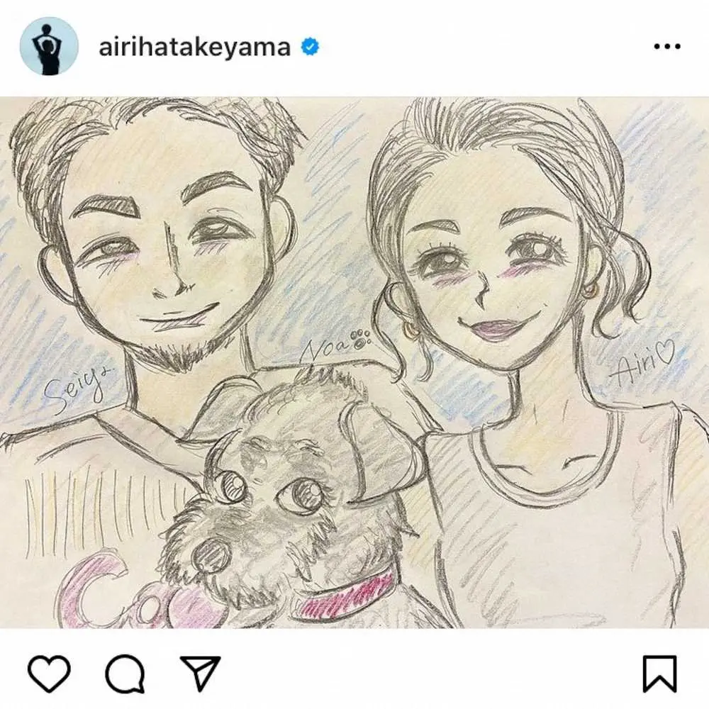 【画像・写真】畠山愛理　家族の似顔絵公開に「素敵な鈴木家」「微笑ましい」の声