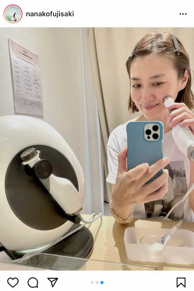 【画像・写真】藤崎奈々子　「ほっぺがピカピカ」のすっぴん姿披露　ファン「化粧いらないよ」「肌綺麗ですごい」