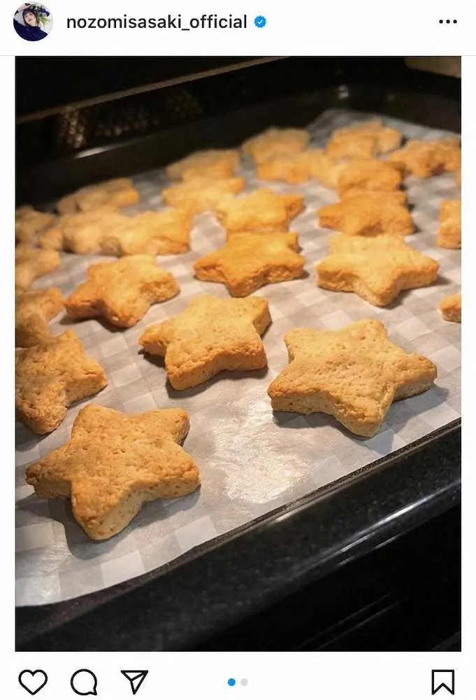 【画像・写真】佐々木希　長男リクエストの手作り“豆乳クッキー”に「私も食べたい」「素敵なママ」の声