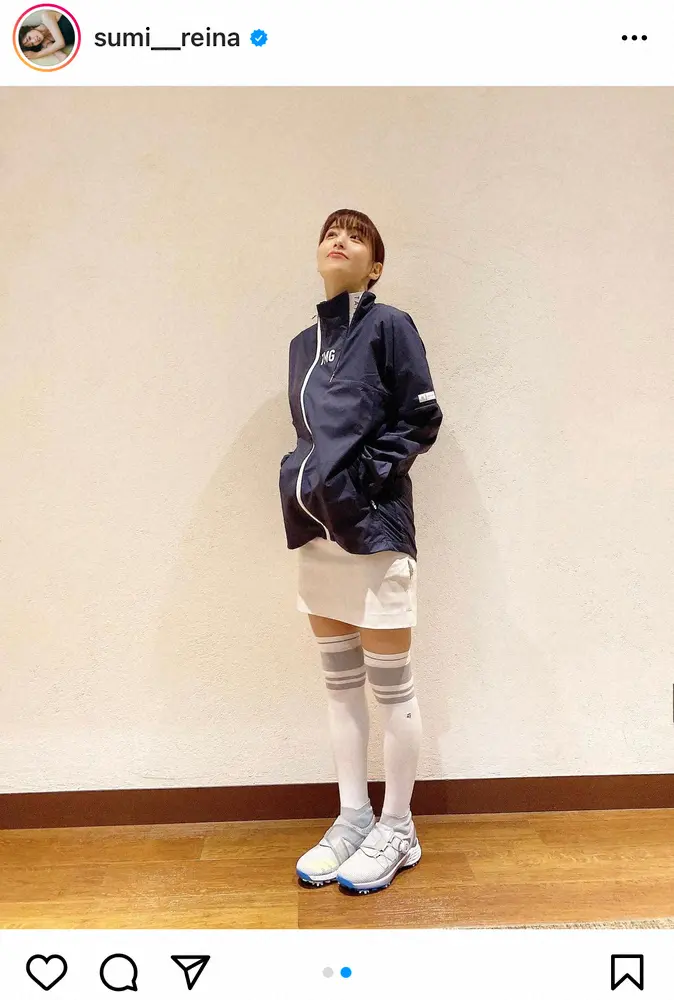 【画像・写真】鷲見玲奈アナ　ミニスカゴルフウエアで“絶対領域”披露　ファン「まぶしすぎる！」「美しい」