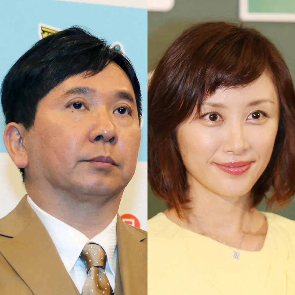 「爆笑問題」田中裕二（左）と妻でタレントの山口もえ