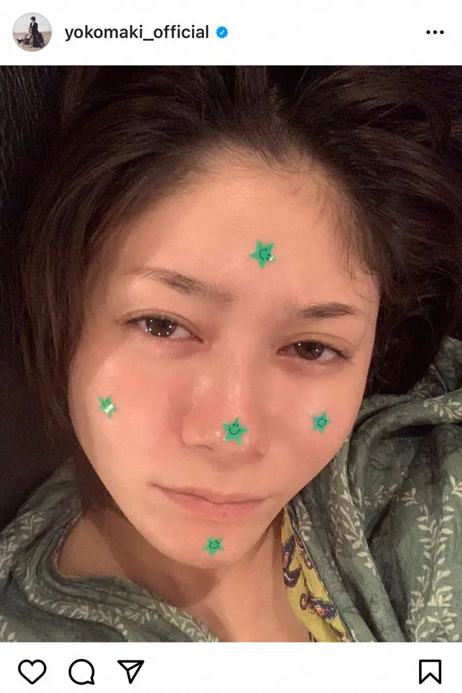 【画像・写真】真木よう子「起きたら顔に違和感」　娘の可愛すぎるイタズラに「五つ星女優」「親子が仲良しの証拠」の声