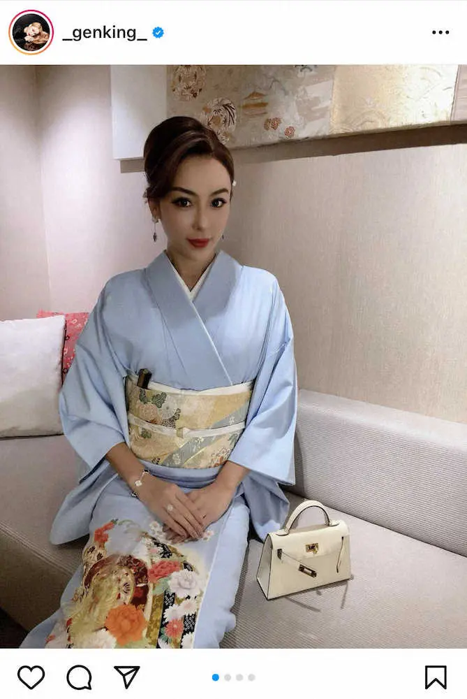 【画像・写真】GENKING「クラブ沙奈へようこそ」美しい着物姿に反響「お上品」「こんなママさんいたら絶対行く」