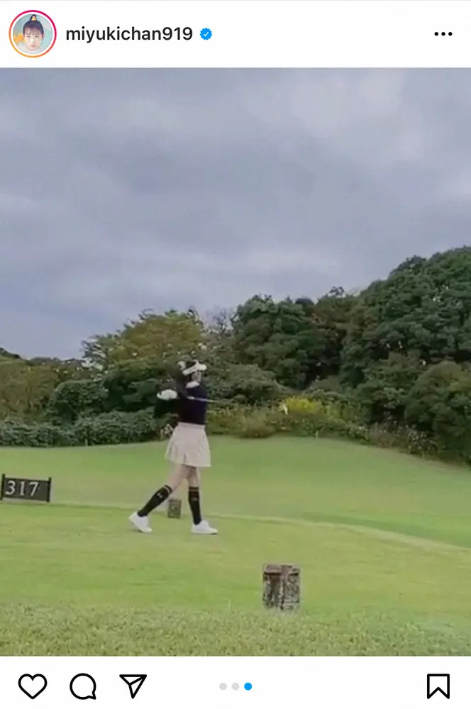 【画像・写真】渡辺美優紀　ガーリーなミニスカゴルフウエア姿に…ファン「お人形さんみたい」「ゴルフ場の妖精」