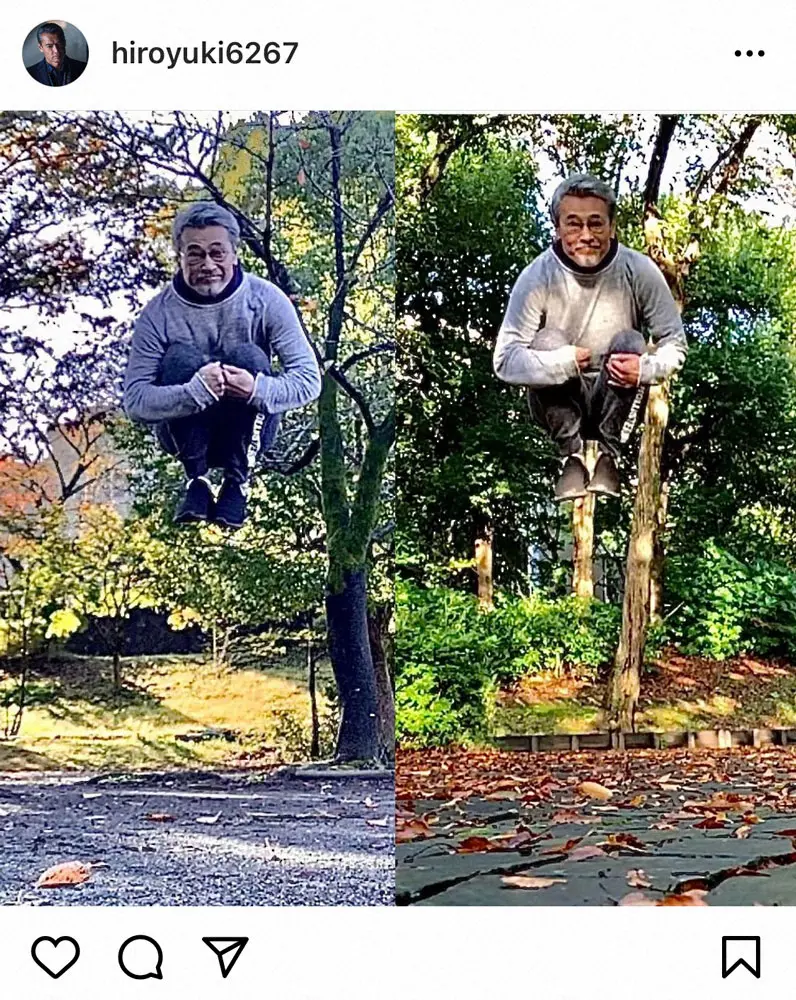 【画像・写真】渡辺裕之　65歳とは思えぬ驚異の跳躍力に「凄いジャンプ力」「凄いです」「浮いてる…」の声