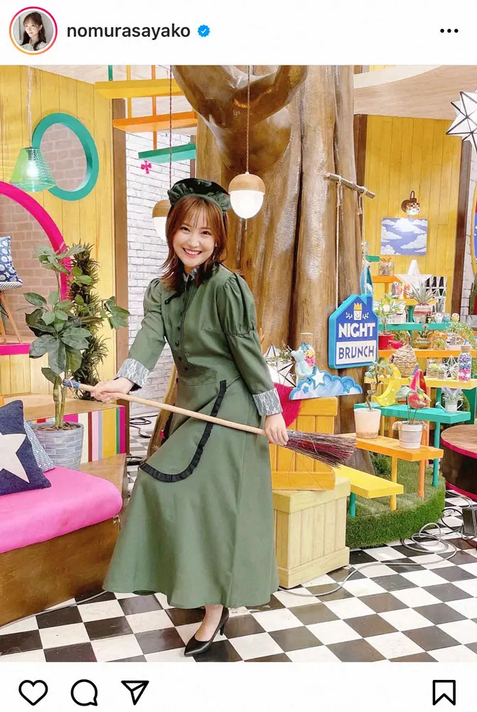 【画像・写真】TBS野村彩也子アナ「調子に乗って」魔女の宅急便風写真に「可愛さが魔女級」「そのまま飛んでいきそう」