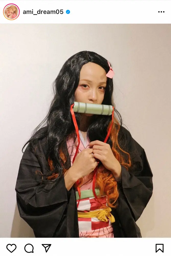 【画像・写真】Dream　Ami　「鬼滅」禰豆子のコスプレ姿披露　ファン絶賛「本家超えの可愛さ」「似合ってる」