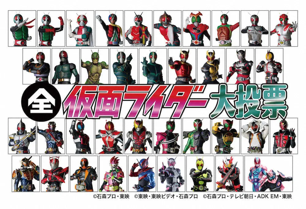 【画像・写真】「全仮面ライダー大投票」で探る50周年シリーズの魅力