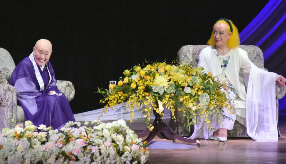 【画像・写真】トークショーで瀬戸内寂聴さんと美輪明宏