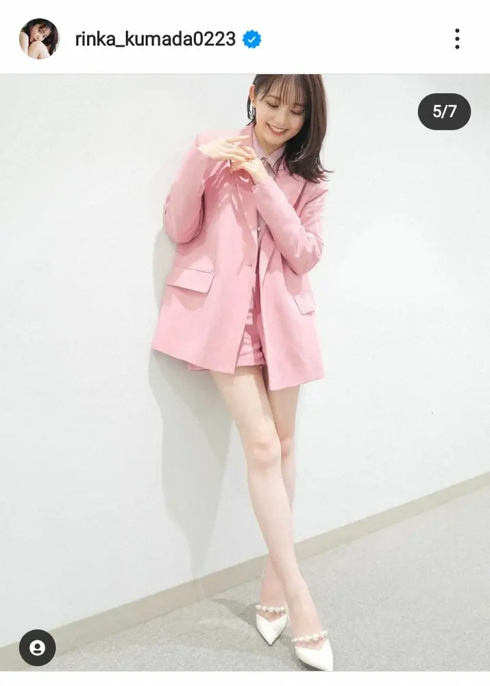 【画像・写真】“りんくま”久間田琳加　「最近のりんか丈」ミニの衣装に「美脚クイーン」「可愛い美しい」の声