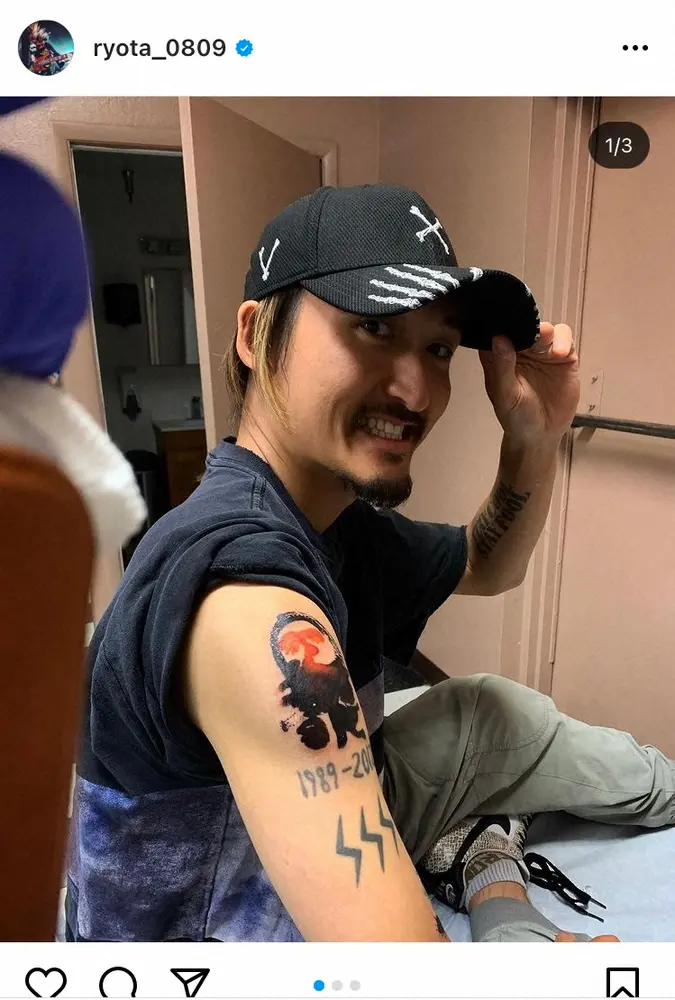 ワンオクryota アヴリル妹との間に生まれた長女が描いた絵 タトゥーに 泣ける 家族愛 の声 スポニチ Sponichi Annex 芸能