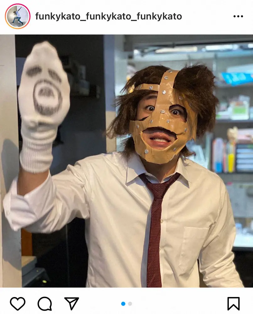 【画像・写真】ファンキー加藤　プロレスラーに扮した手作りコスプレに「マスクの下の目が生き生き」「無邪気」