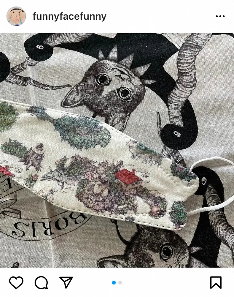 【画像・写真】渡辺満里奈　「眉毛くらい描けばよかったかな」オシャレマスクのすっぴんショット公開「十分お綺麗です」