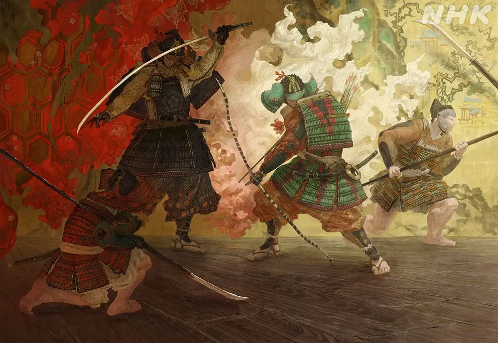 おく氏が手掛けた来年の大河ドラマ「鎌倉殿の13人」公式ホームページのイラスト（C）NHK