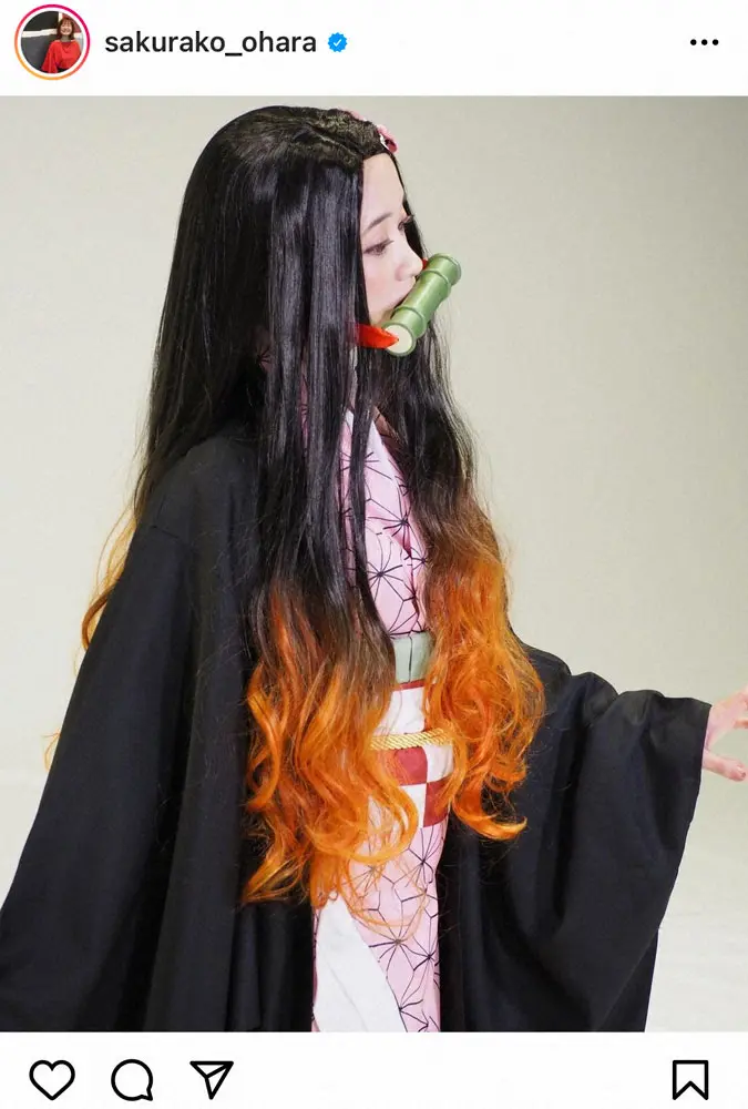 【画像・写真】大原櫻子　完成度が高すぎる鬼滅・竈門禰豆子コスプレに「え、やばい！」「神コスプレ」「最高かよ」の声