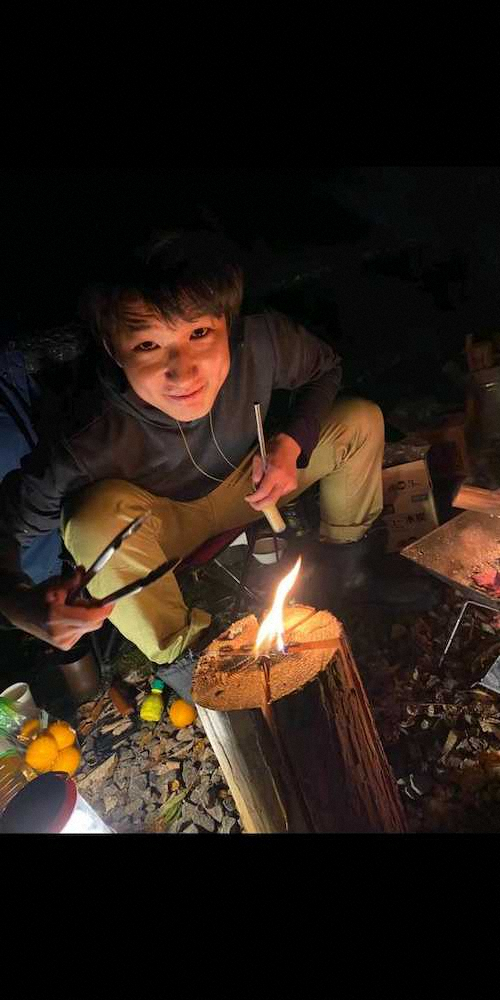 【画像・写真】ABC・福井治人アナ　ソロキャンプ歴7年「たき火をじっと見ていると疲れも吹っ飛び癒やされます」