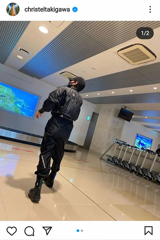【画像・写真】滝川クリステル「特殊部隊？」とツッコミ入った黒ずくめの姿公開　「カッコいいけど怖い」の声