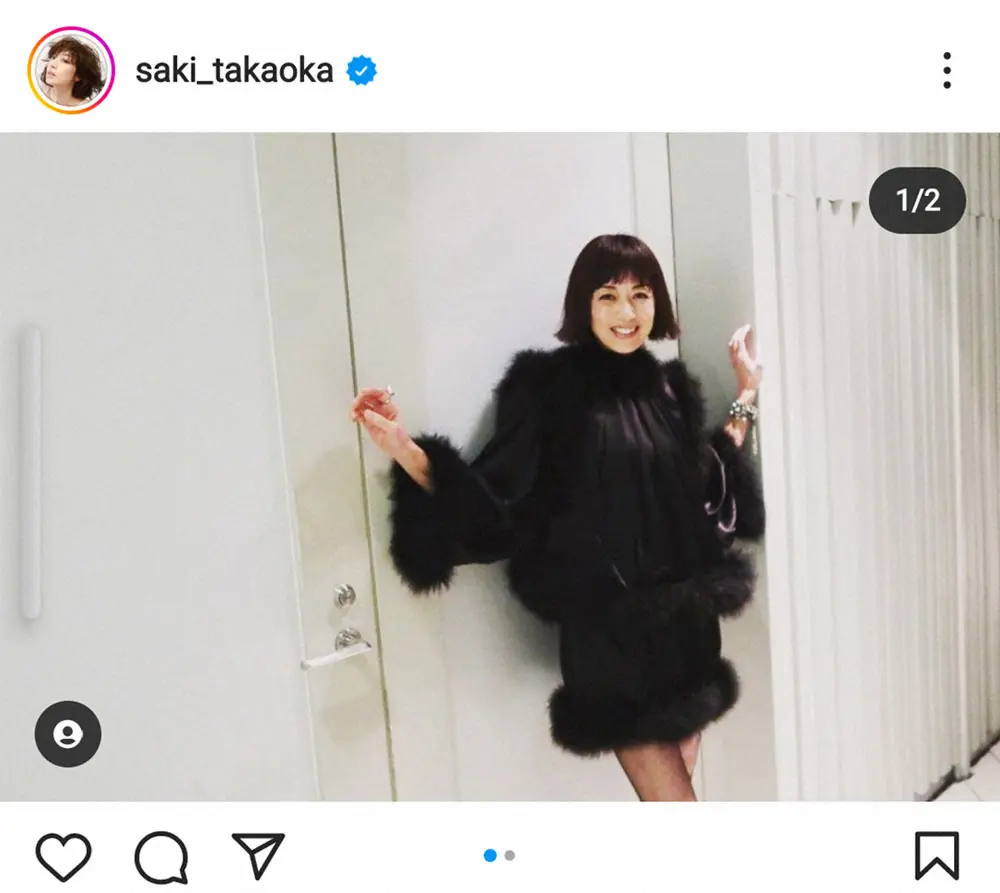 【画像・写真】高岡早紀　49歳バースデーライブで見せたミニワンピ姿に驚きの声「スタイル抜群」「足、ほっそー」