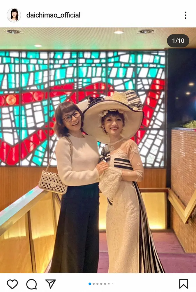 【画像・写真】“ママ”大地真央「さや　やすらかに…Love」神田沙也加さん追悼　11月撮影の2ショットとともに