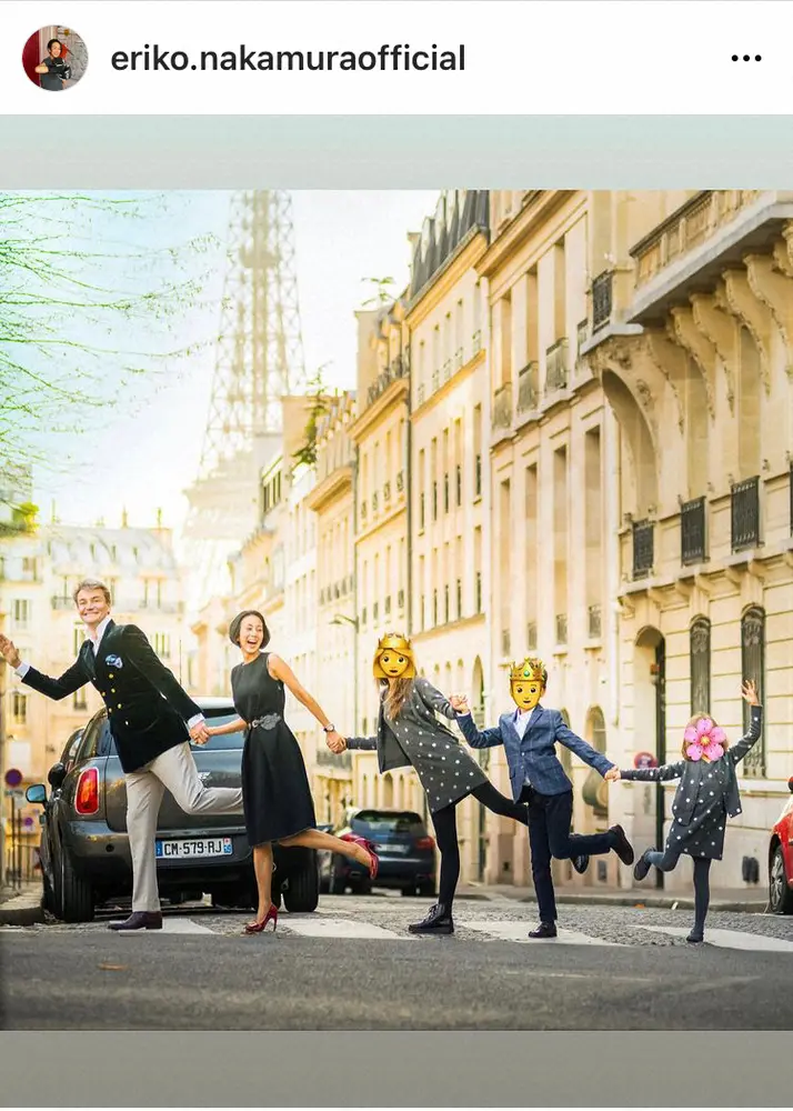 【画像・写真】中村江里子　7年前のオシャレな家族写真とともに…年末の「恒例」ホームシック告白　解消法に共感の声