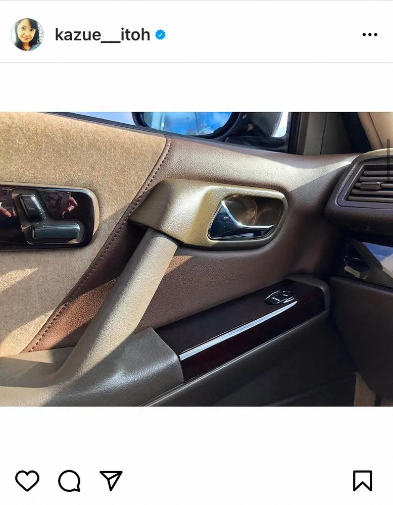 【画像・写真】伊藤かずえ　レストア完了の愛車・シーマの内装に感激　シートも全席張り替え「座り心地もふわふわで抜群」