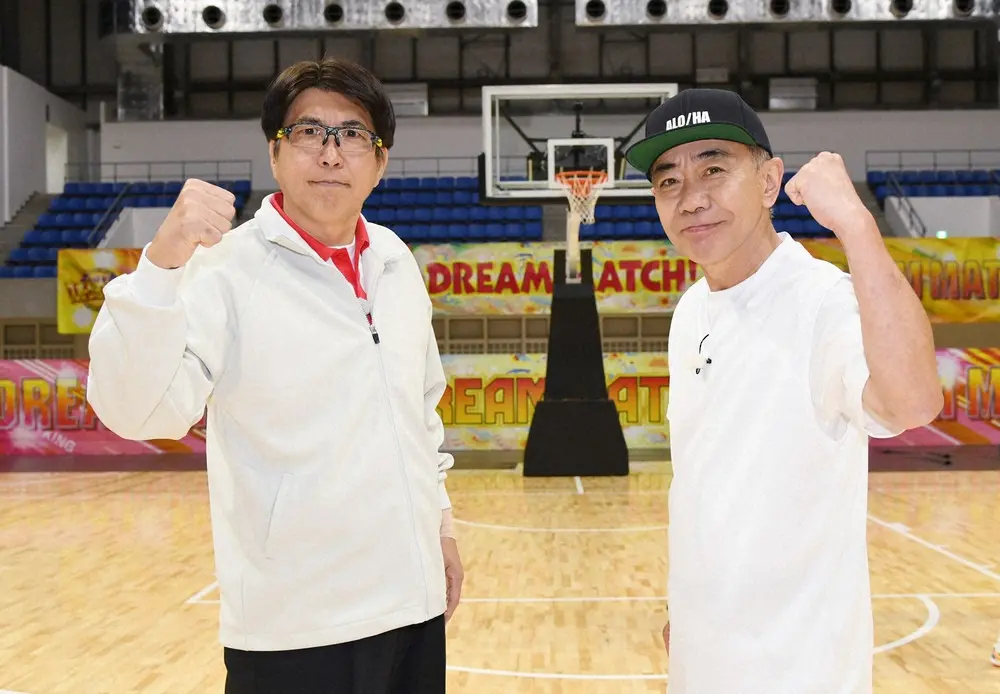 「夢対決2022とんねるずのスポーツ王は俺だ!!」5時間スペシャルに出演する(左から)石橋貴明、木梨憲武