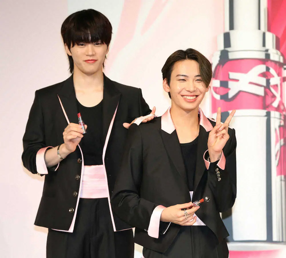 YSL BEAUTY 新作リップ発売＆JO1ジャパン・アンバサダー就任会見＞ V