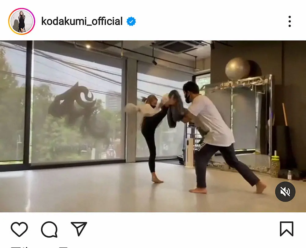 【画像・写真】倖田來未　LiSAに誘われて行ったキックボクシング・トレ披露に「めちゃくちゃ足上がるな」の声