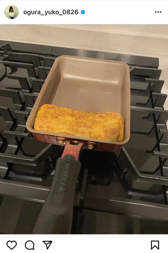 【画像・写真】小倉優子「今日から新学期」長男の大好物“お手製卵焼き”披露に「きれいな形」「お上手です」の声