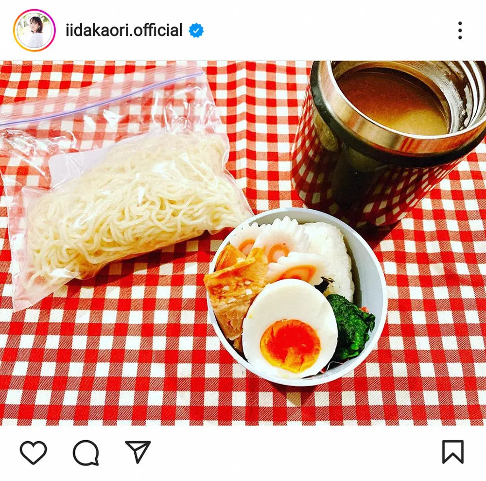 【画像・写真】飯田圭織　改定版ラーメン弁当披露　これなら麺がくっつかない!?息子のアイデアで工夫