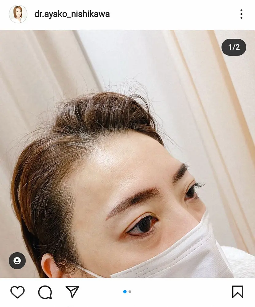 【画像・写真】西川史子　2回目のアートメイクでくっきり眉＆目元に「凄くお綺麗」の声