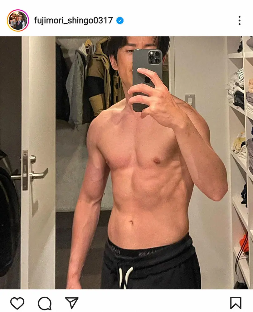 【画像・写真】藤森慎吾　引き締まった上半身裸ショットでコロナからの回復宣言「元気になりました」