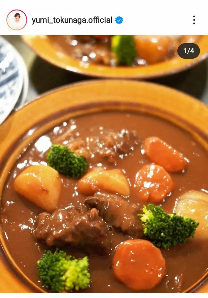 【画像・写真】徳永有美アナ　こだわりの手作りすね肉シチュー披露「美味しそう」「美人で料理上手」「もう、完璧」の声