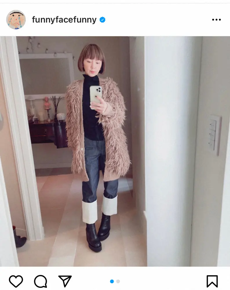 【画像・写真】渡辺満里奈　「ギャルじゃなくても…履きたくなる」厚底ブーツのカジュアルコーデに「全部素敵です」の声