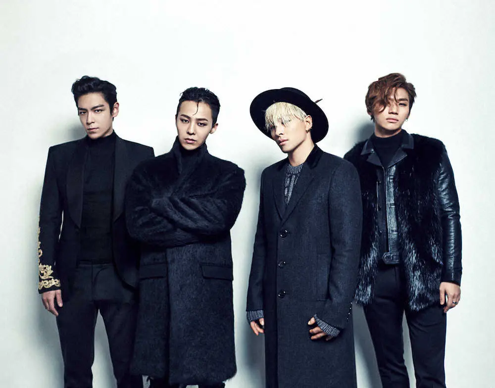 活動再開が発表されたBIGBANG。左から、T.O.P、G－DRAGON、SOL、D－LITE