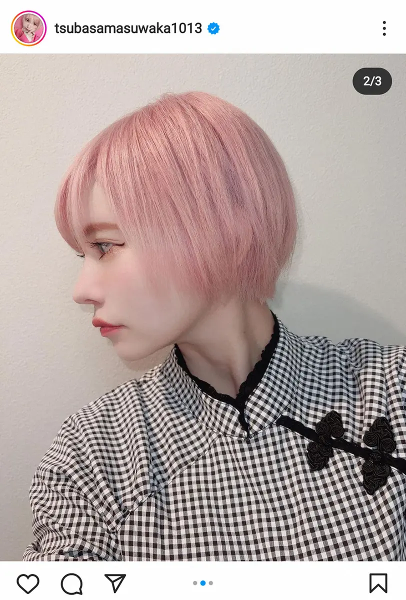 【画像・写真】益若つばさ　ボールをイメージの「過去1短い」襟足披露　美横顔に「美しすぎる」の声