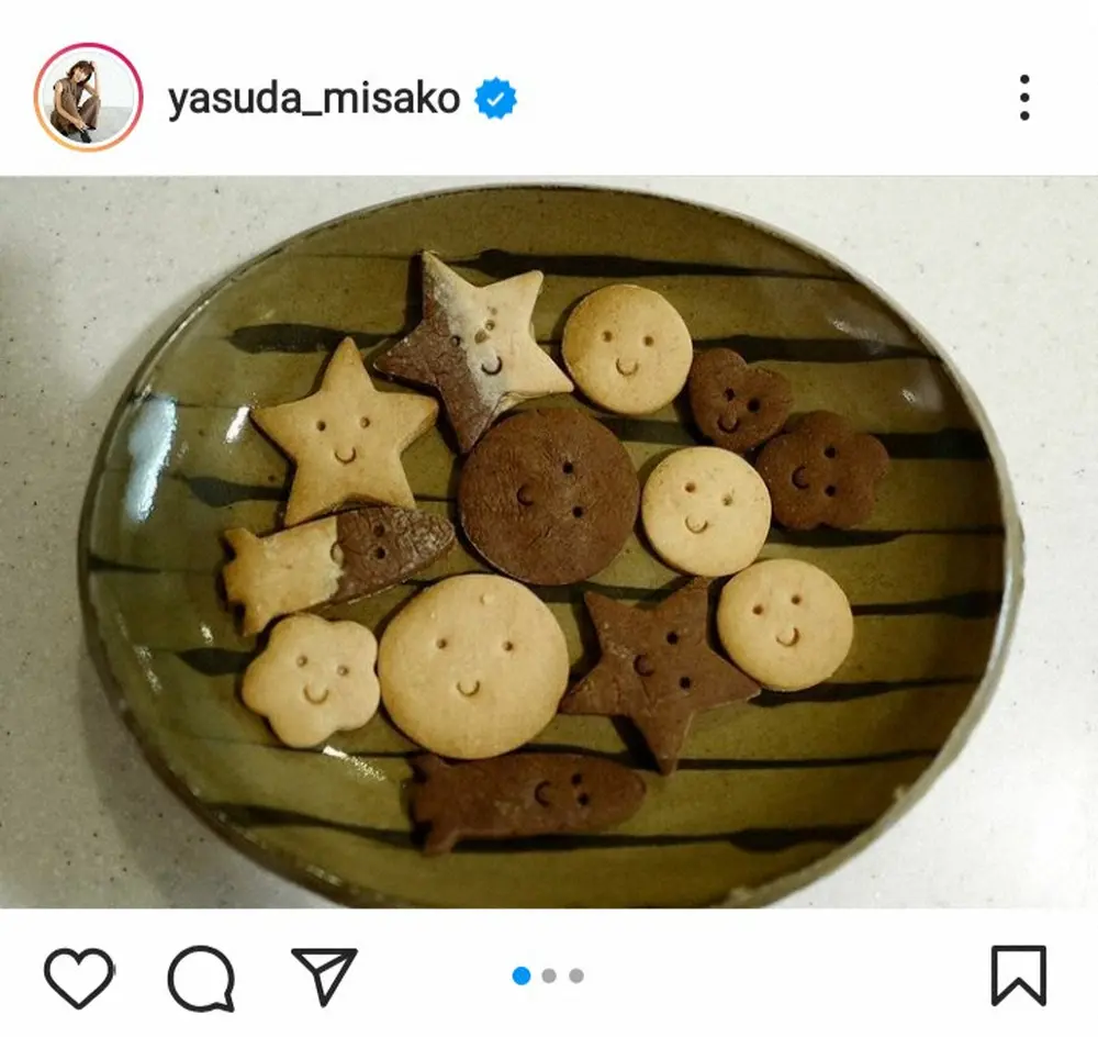 【画像・写真】安田美沙子　子どもたちと手作りしたスマイルクッキー披露に「かわいい　食べたい」「素敵ママ」の声