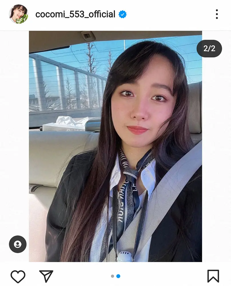 【画像・写真】Cocomi「今日はフルーティストとして」母・工藤静香と移動中の姿公開　カメラに向かってピース！