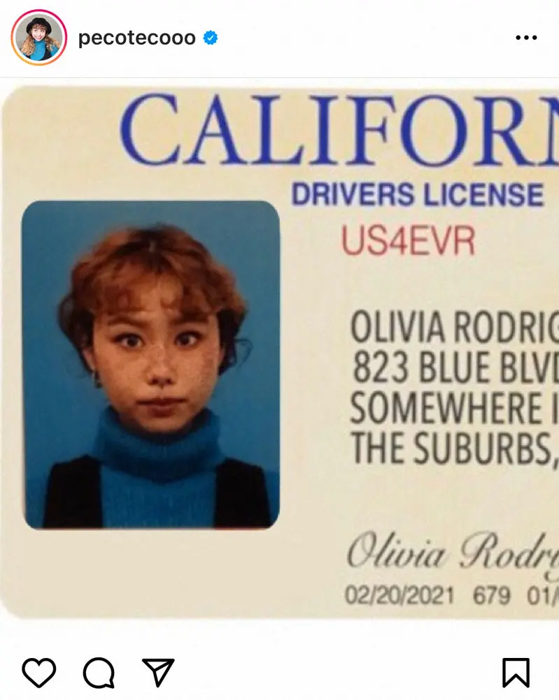 【画像・写真】ぺこ　子供が描いた絵を飾ったリビングの壁＆免許証の写真投稿に「宝物」「どんな車に乗るのかな」