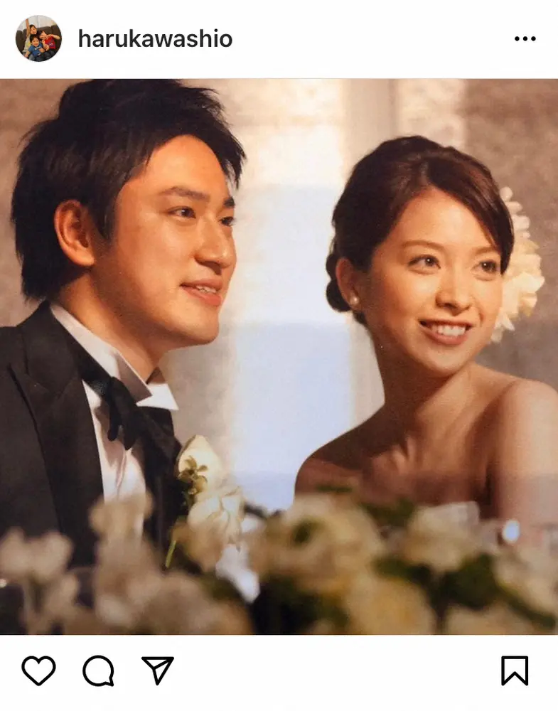 【画像・写真】“ギドゥンドゥン”辻岡義堂アナの妻・鷲尾春果　結婚10周年に北京からハガキに感激「嬉しいサプライズ」