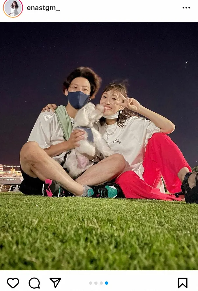 【画像・写真】舞台俳優の田口恵那＆楢木和也が結婚　2ショットで報告　「力を合わせ笑顔が溢れる家庭を」