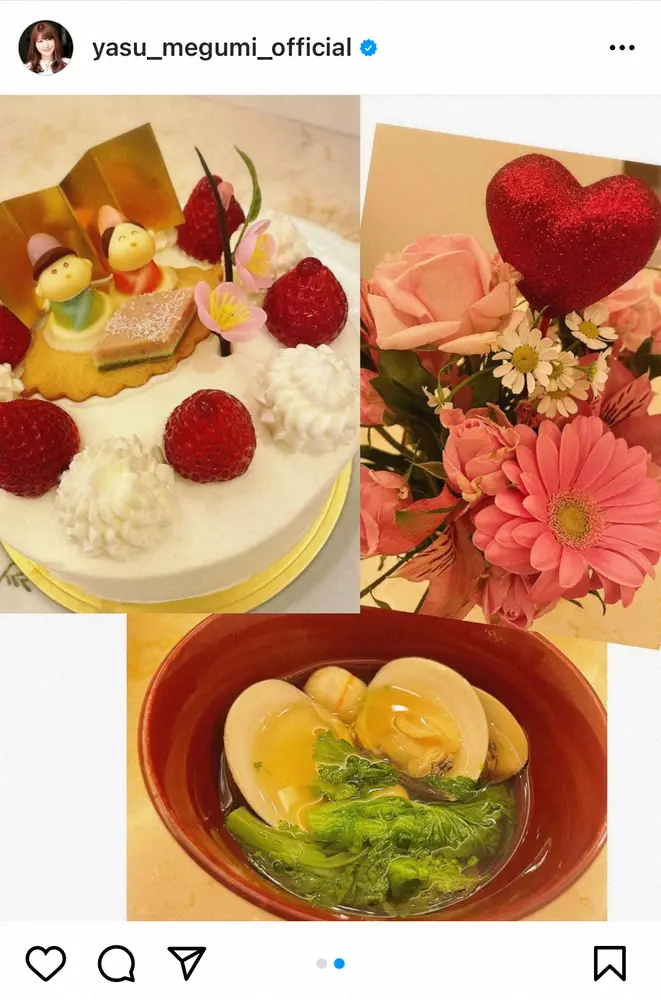 【画像・写真】安めぐみ　美しいひな飾りの前で…娘と寄り添う親子ショットに「良いお写真」「お二人様かわいい」の声