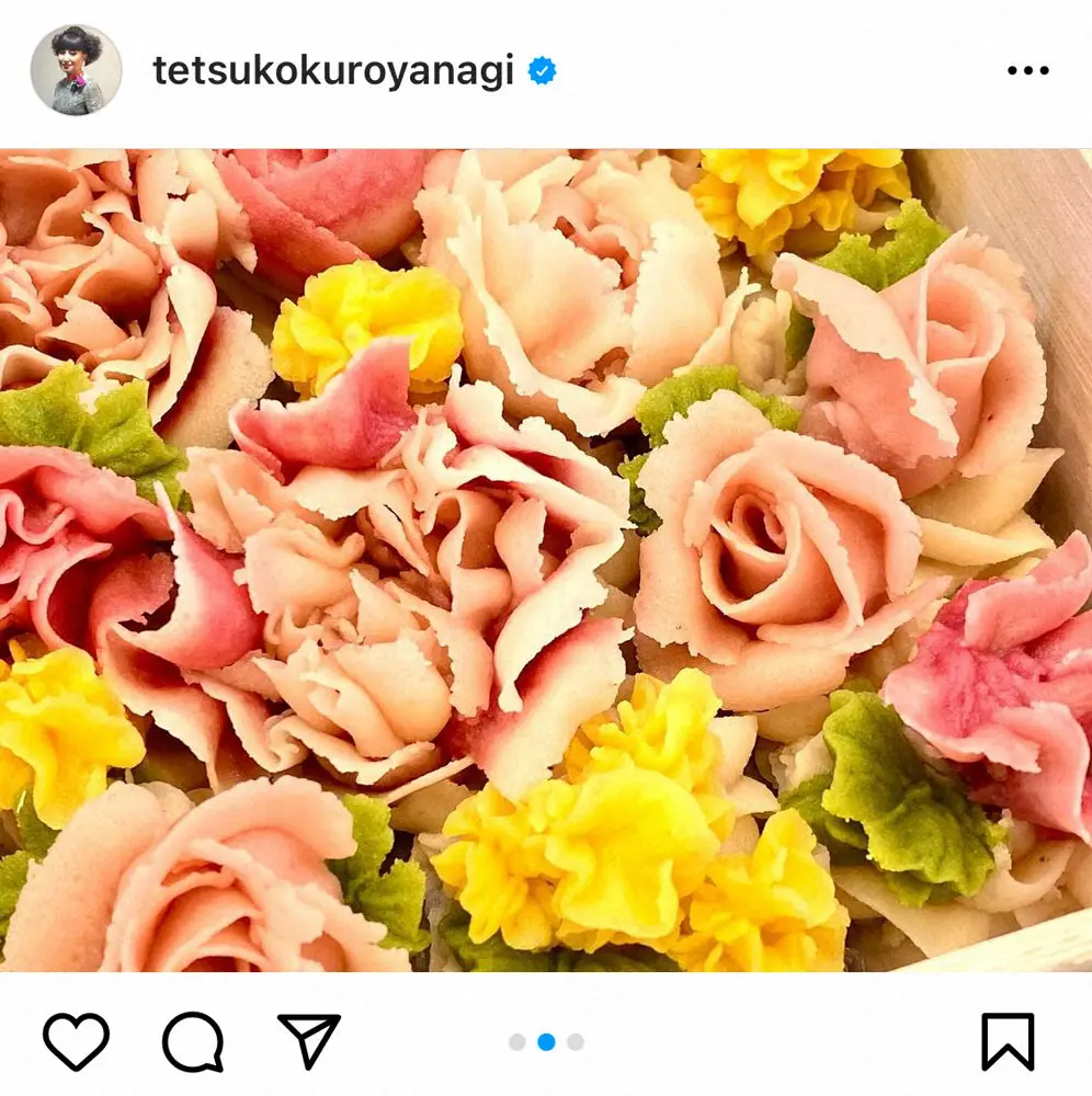 【画像・写真】黒柳徹子、自身をイメージして作られた「バラのおはぎ」に「食べるのもったいない」「本当のお花かと」の声