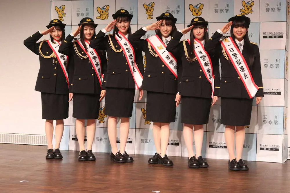 【画像・写真】超ときめき宣伝部　春の全国交通安全運動イベントに出席　「本物の制服を着ることが出来てうれしい」