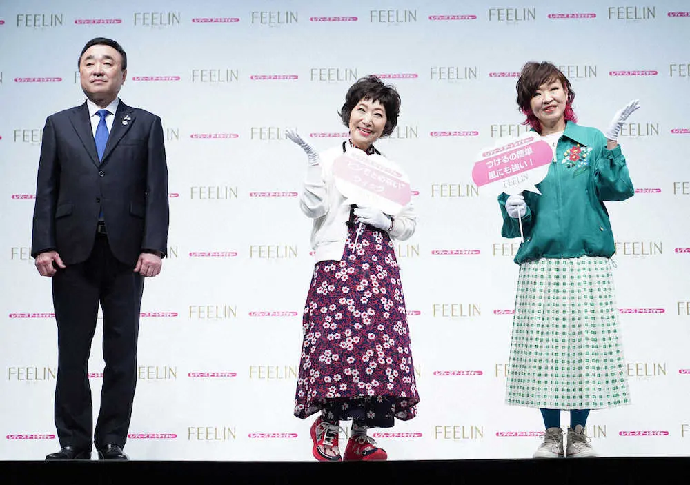 【画像・写真】CM5作目の共演で息ピッタリ　森山良子と清水ミチコが軽妙掛け合い