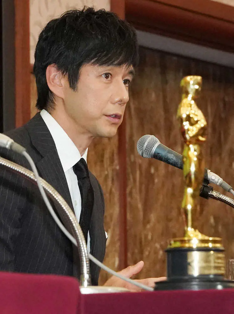 【画像・写真】＜ドライブマイカー会見＞記者会見で記者の質問に答える西島秀俊（撮影・木村　揚輔）