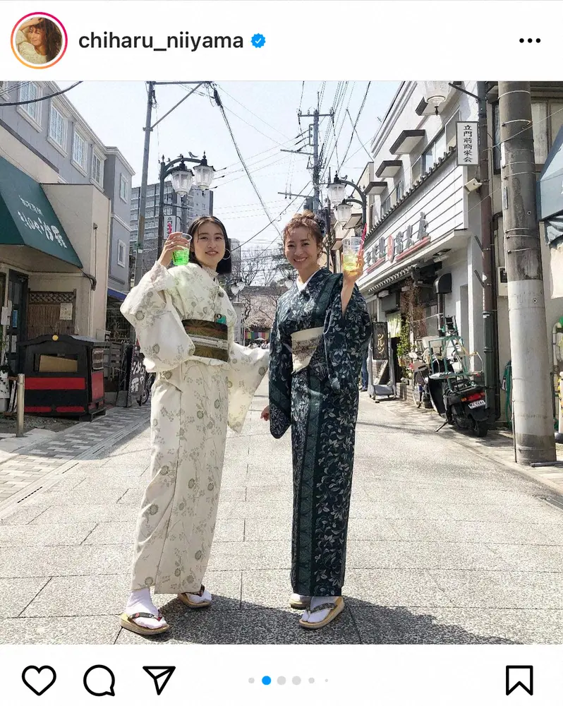 【画像・写真】新山千春　長女と浴衣姿での親子ショット披露「仲良し姉妹みたい」「さすが美人親子」の声