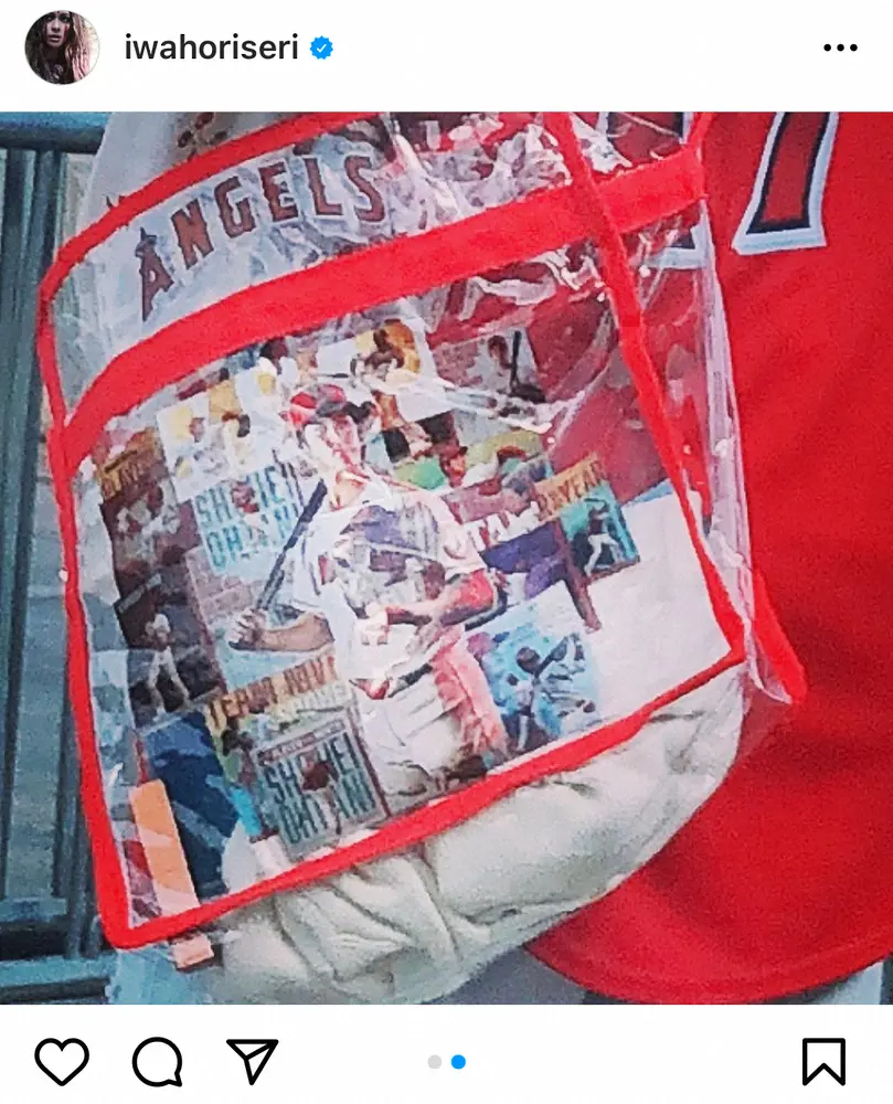 【画像・写真】岩堀せり　大谷翔平のユニフォーム姿でMLB生観戦「現地観戦、羨ましい」「気合い入りまくってる」の声