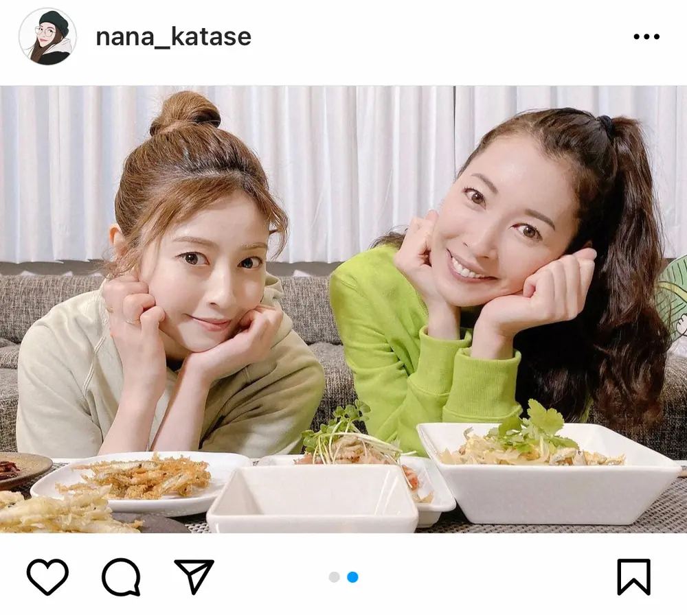 【画像・写真】片瀬那奈　滝沢沙織との寄り添いショットに反響「姉妹に見えました」「似てますね」の声