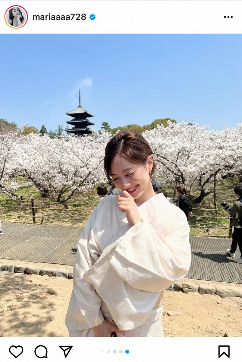 【画像・写真】谷まりあ　しっとり着物姿を公開「とても素敵」「どこの女将さんですか」の声